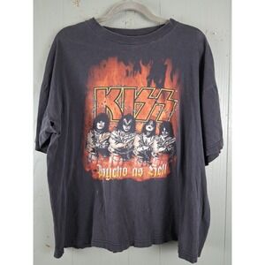 Vintage 90s Kiss Psycho As Hell Shirt XL Thrashed Distressed Rare Find Cronies
